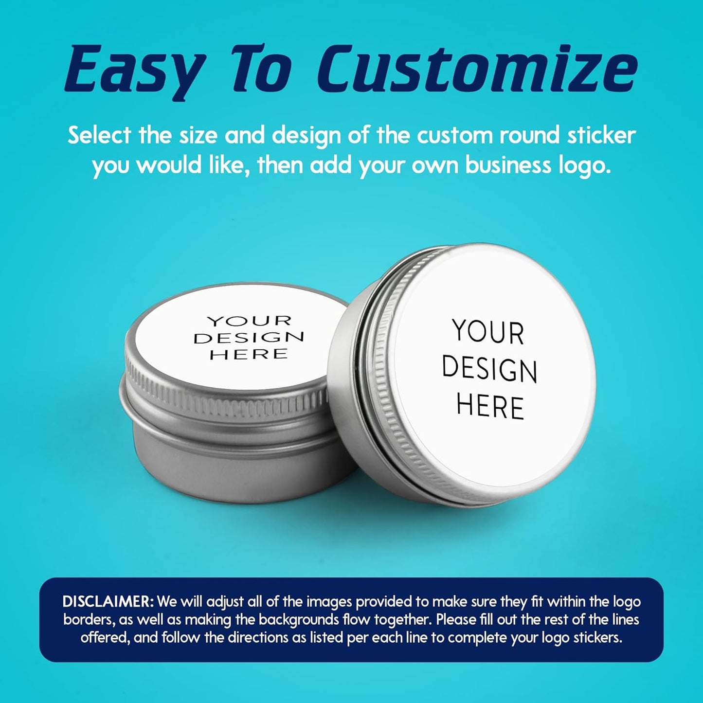 5-1000 Custom Vinyl Stickers - Upload Your own Image, Text, Design, Logo - Personalized Logo Labels for Handmade, Packaging, Bottle, Jars, Candle, Brand Stickers (White, 3x3)