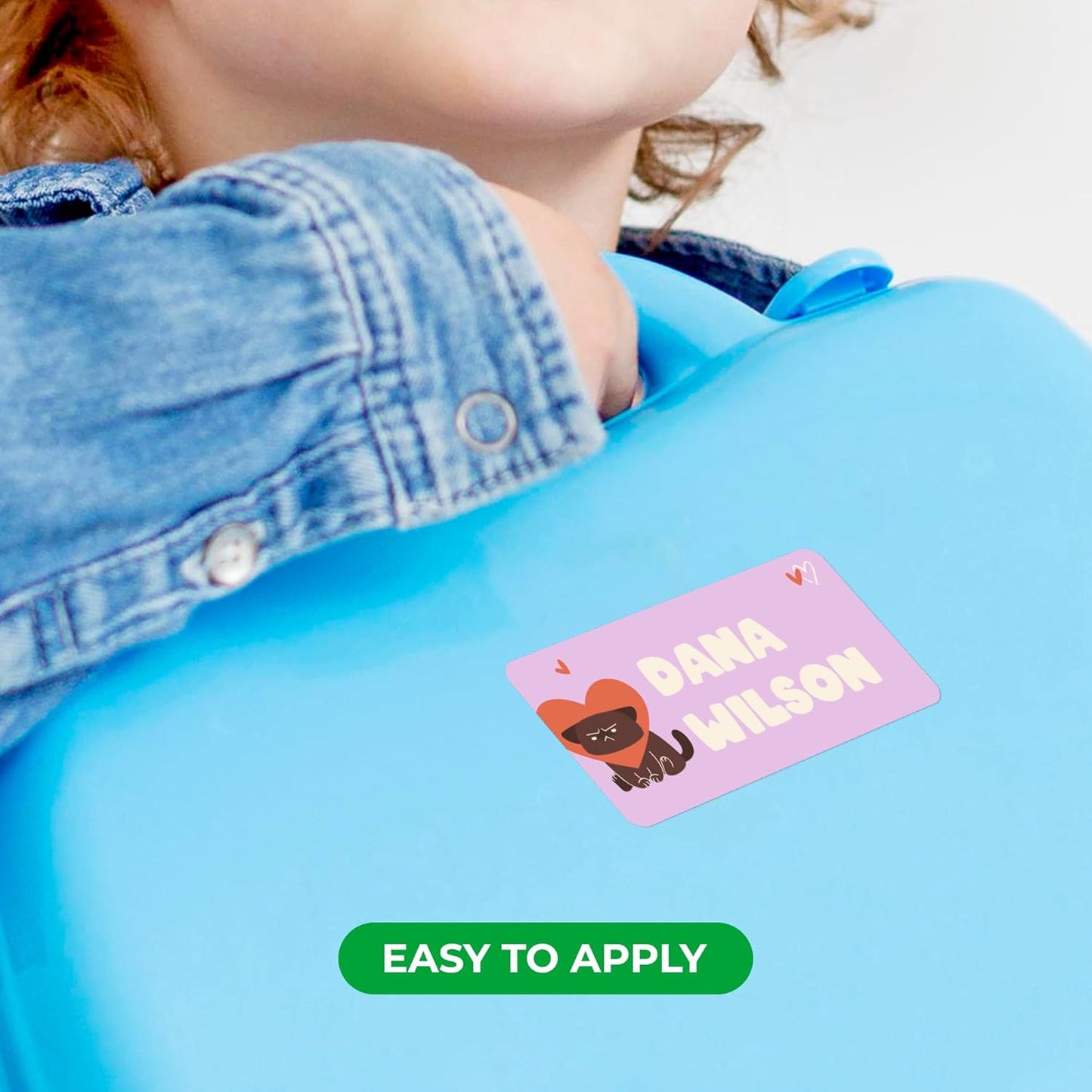 Personalized Name Tag Stickers for Kids (130+ Pack) | Cat Waterproof Labels for School Supplies, Bottles & Lunch Boxes | Custom Vinyl Name Labels for Clothing, Toys & More (F. Cats)