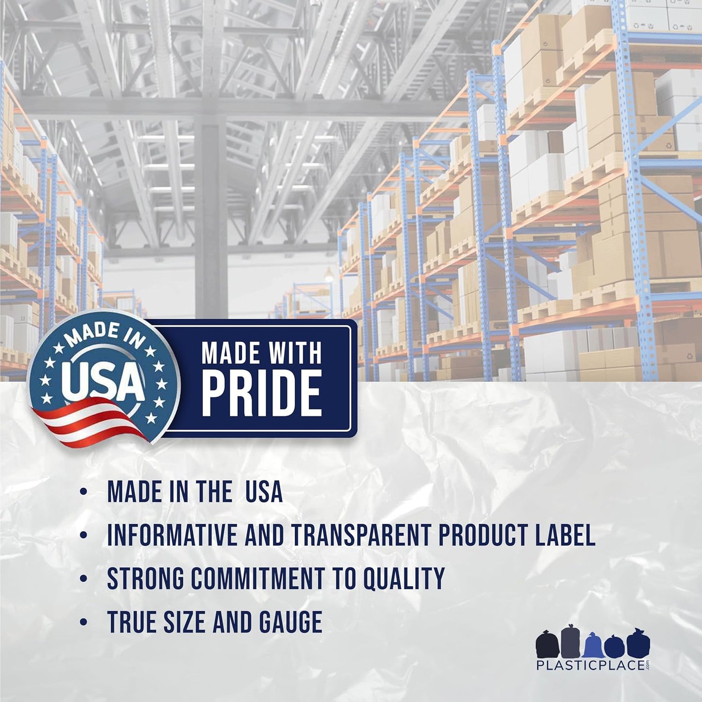 Plasticplace 40-45 Gallon Trash Bags On Rolls 1.2 Mil, 40"w X 46"h, 100 Count