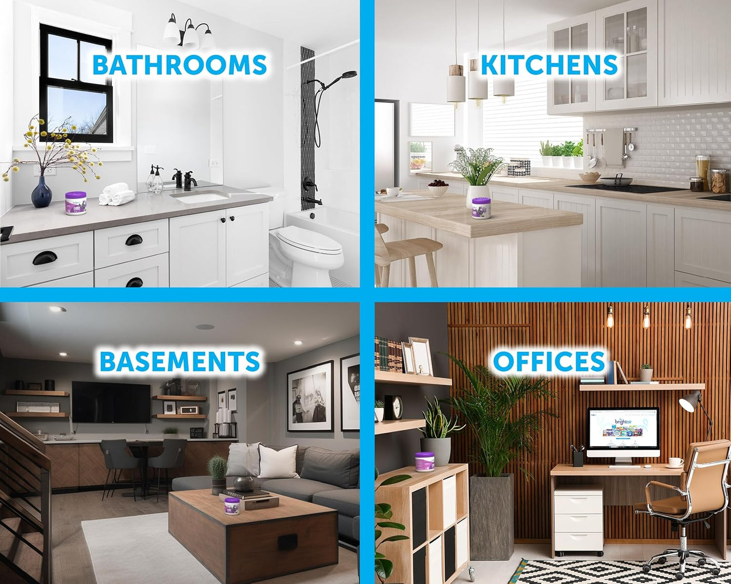 Bright Air 14 oz. Super Odor Eliminator, For Medium-Size Spaces, Lavender & Fresh Linen Scent, Case of 6, Odor Eliminator & Air Freshener, Natural Essential Oils, Lasts Up to 90 Days Each