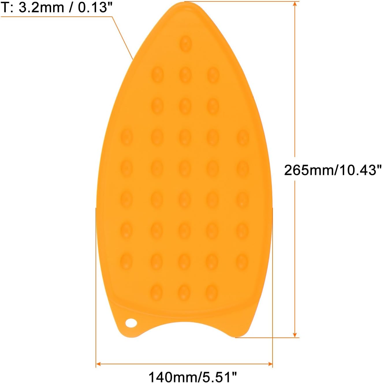 HARFINGTON Silicone Iron Rest Pad, Multipurpose Iron Hot Resistant Mat Iron Rest Plate for Ironing Board Hot Heat Resistant Steam Compact Mat, Orange