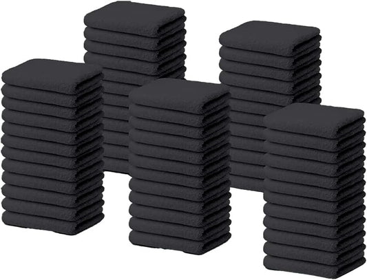 100% Cotton Terry Towel Cleaning Rags Grey 14'x17'|Pack of 60|Grade White Rags|Soft Large Cleaning Rags|Super Absorbent|Quick Dry|Multipurpose Towels|Restaurant Towels|Reusable Shop Rags