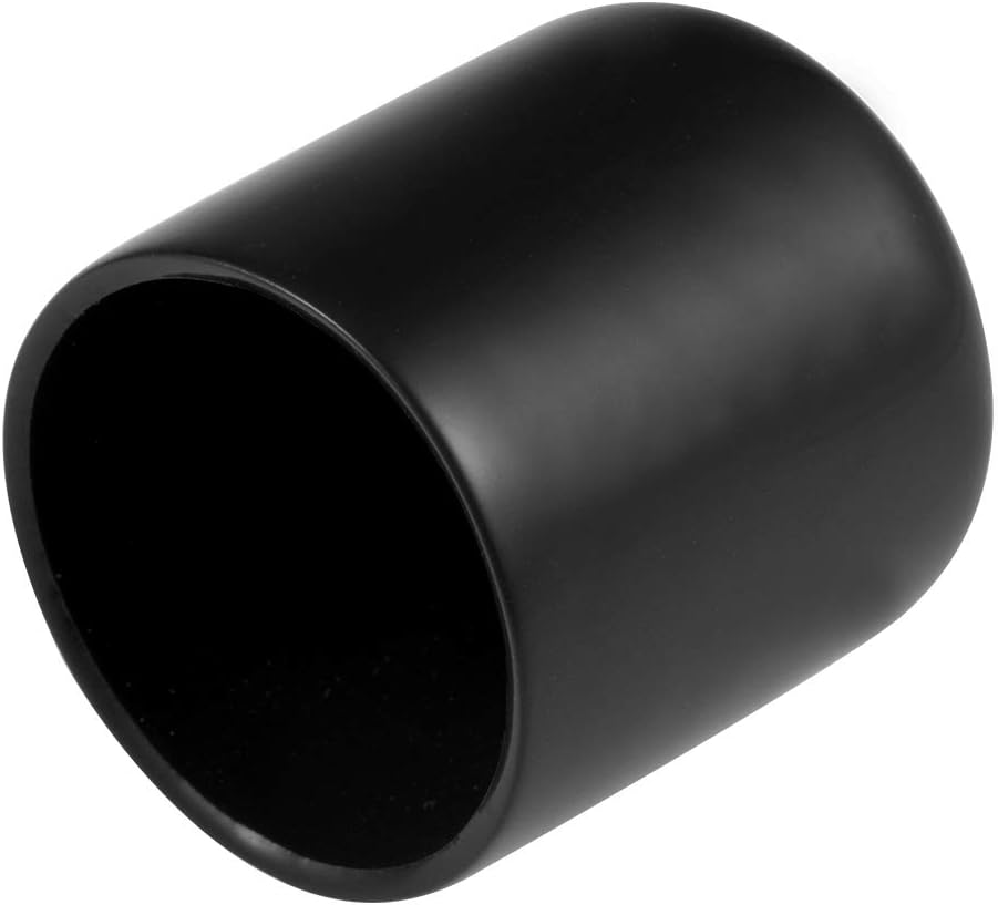 uxcell 20pcs Rubber End Caps 1 1/8"(28mm) ID Vinyl Round Tube Bolt Cap Cover Thread Protectors Black
