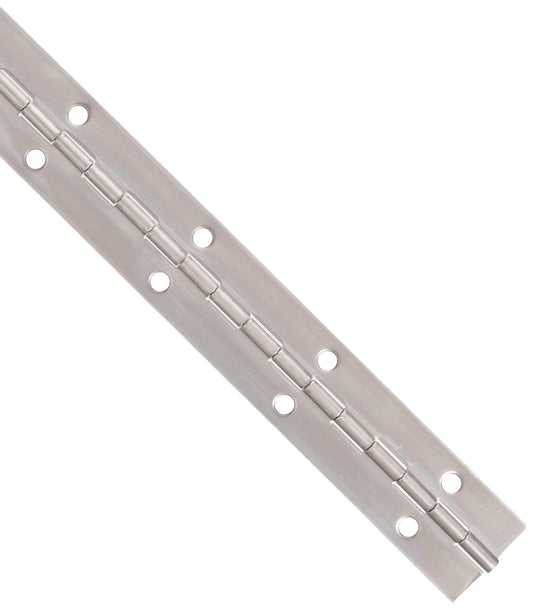 Stainless Steel Continuous Hinge with Hole, Bright Annealed Finish (6 Feet, 3 Inches)