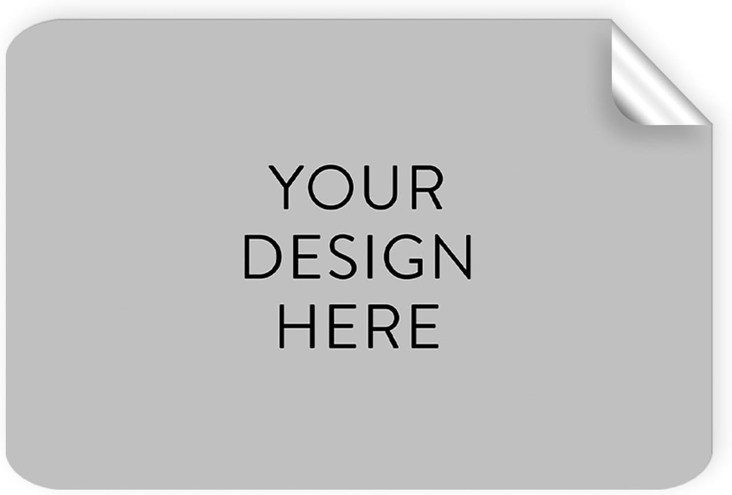 100 Custom Vinyl Stickers - Upload Your own Image, Text, Design, Logo - Personalized Logo Labels for Handmade, Packaging, Bottle, Jars, Candle, Brand Stickers (Gray, 4x2)