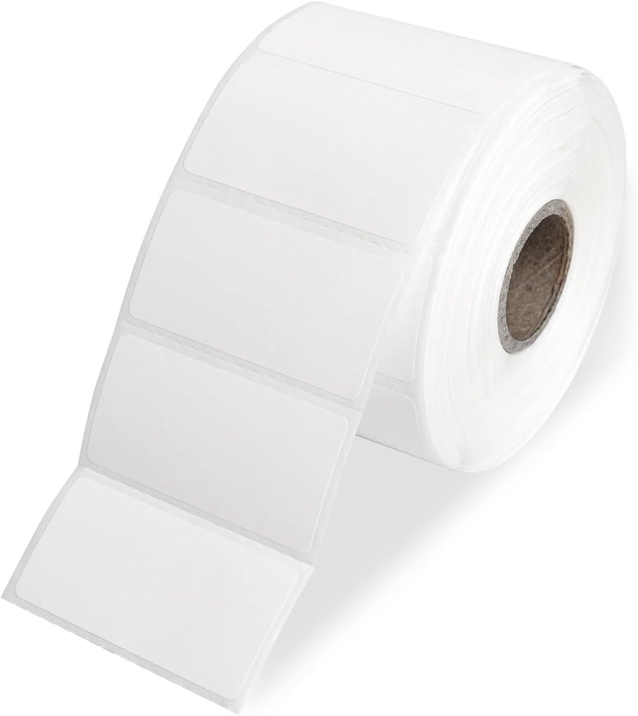 1×2 Inch White Removable Thermal Labels,Waterproof Thermal Label,800 Sheets per Roll with Perforated Lines