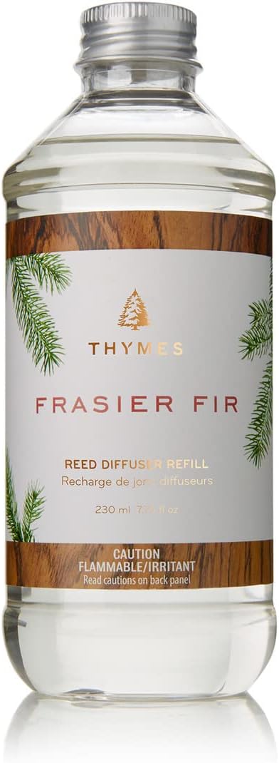 Thymes Reed Diffuser Oil Refill - Diffuser Oils Scents for Home Refill - Use for Reed Stick Room Air Fresheners (Frasier Fir, 7.75 fl oz)