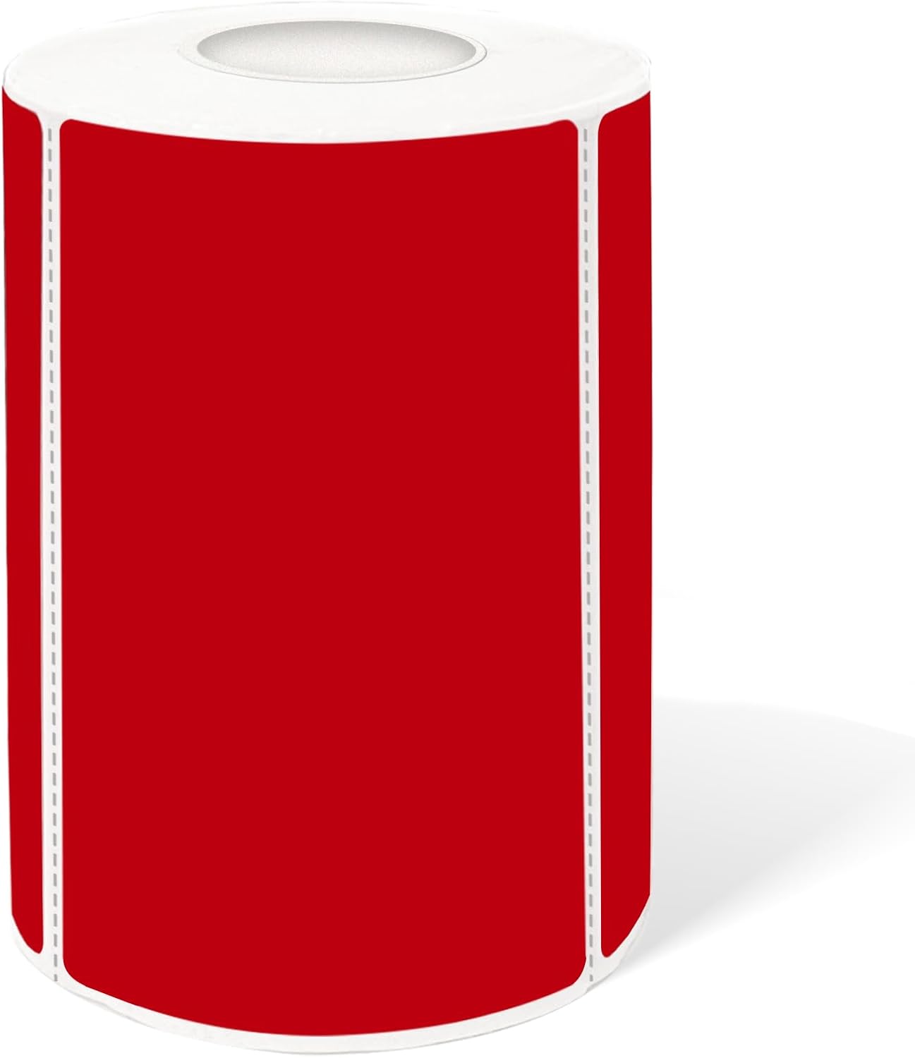 2×3 Inch Red Removable Thermal Labels,Self-Adhesive Square Direct Thermal Labels,300 Sheets per Roll with Perforated Lines