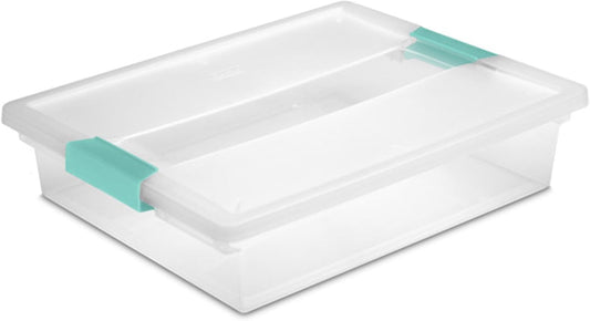 Sterilite 18-Pack Clip Box, Clear Storage for Crafts, Supplies and Office Items, Large