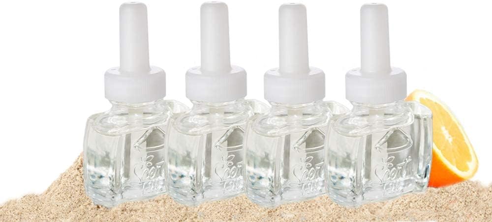 Scent Fill Island Essence Plug in Air Freshener, 4 Scented Oil Refills