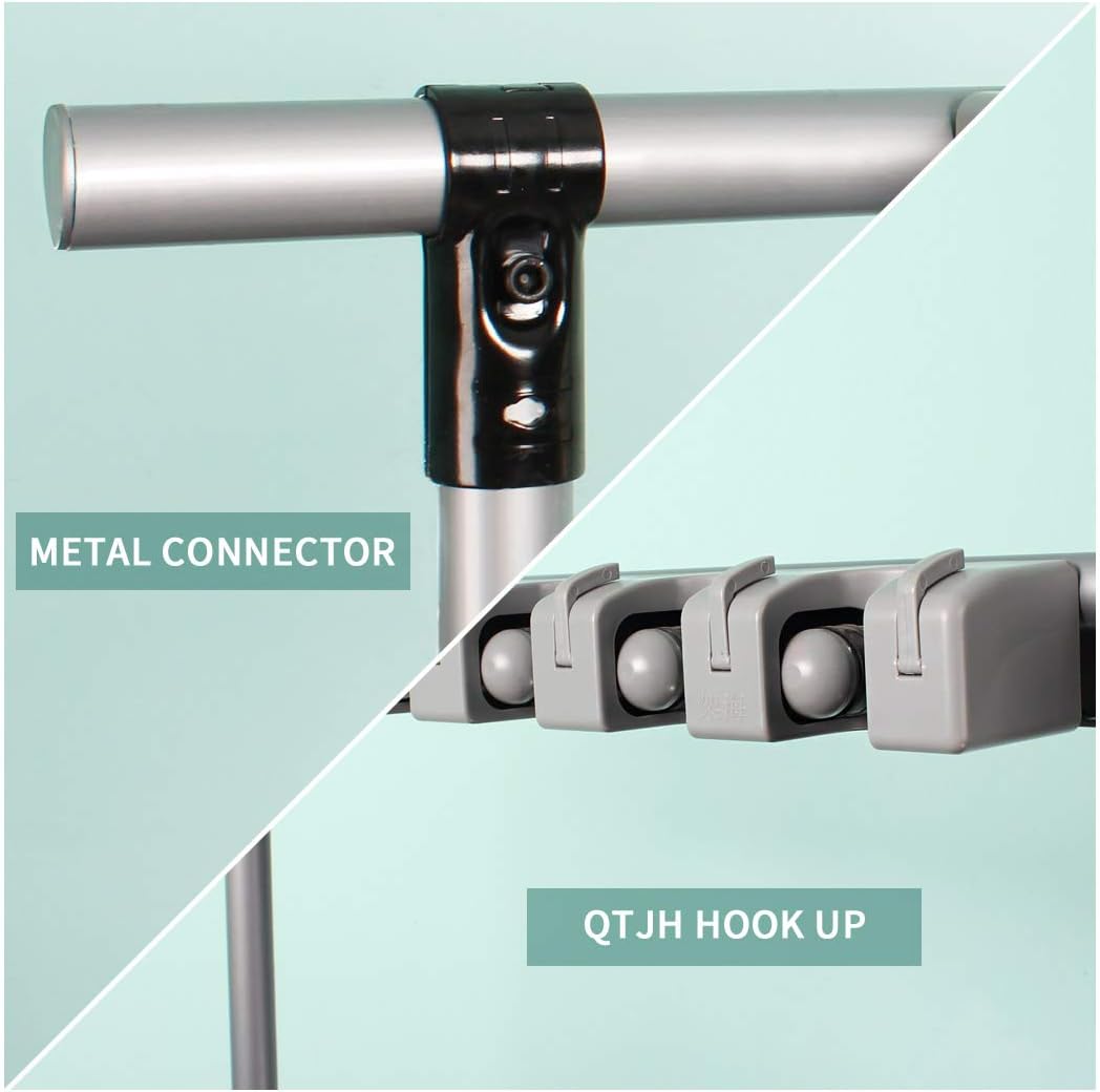 Broom Mop Holder Floor-Mounted mop Rack Cleaning Tool storage for laundry room closet organizer (6racks)