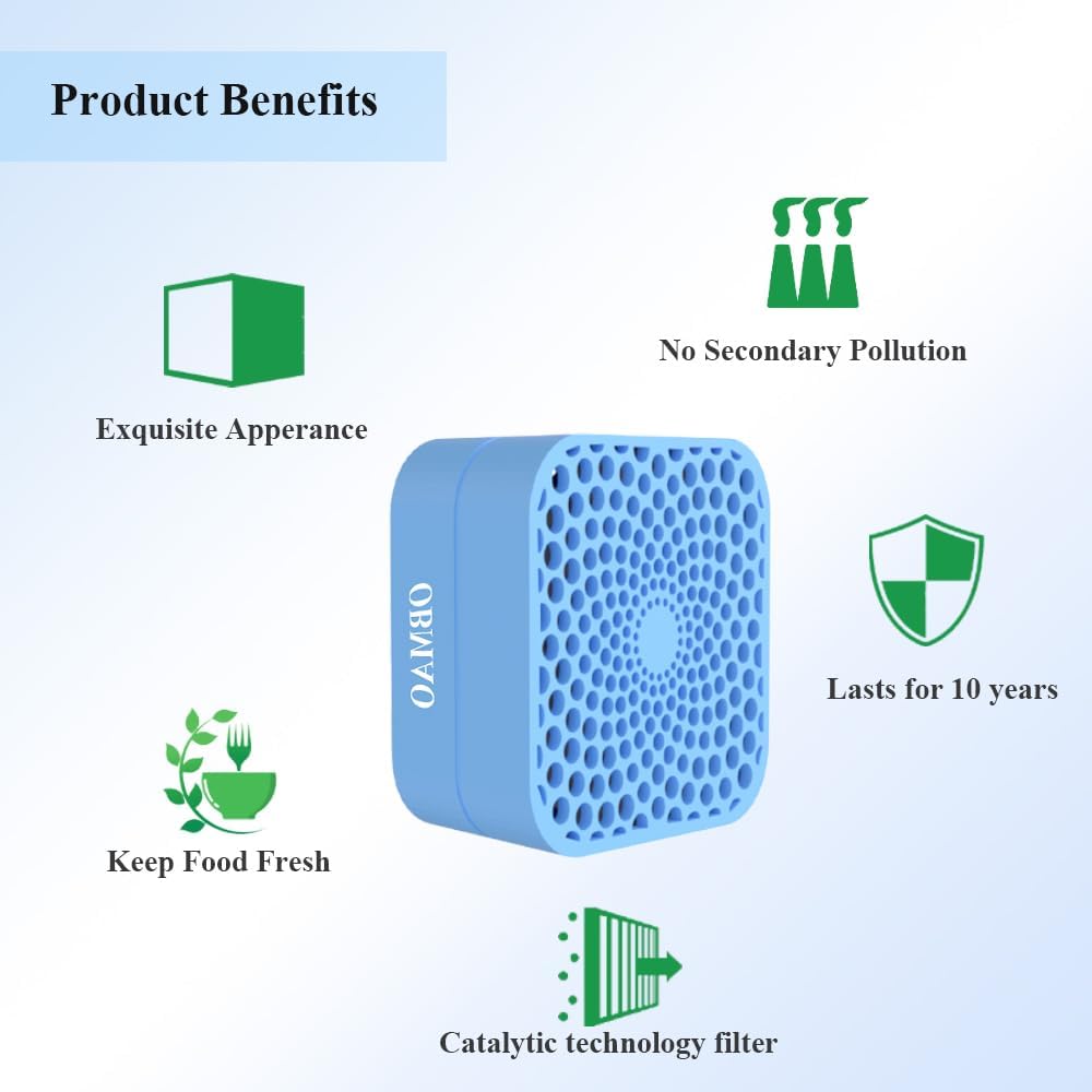 Refrigerator Deodorizer, a Portable Wonder, offers 10 Years of Long-Term use. It is Suitable for a Variety of Scenarios and Outperforms Baking-Soda-Charcoal Air Purifiers in Terms of Performance