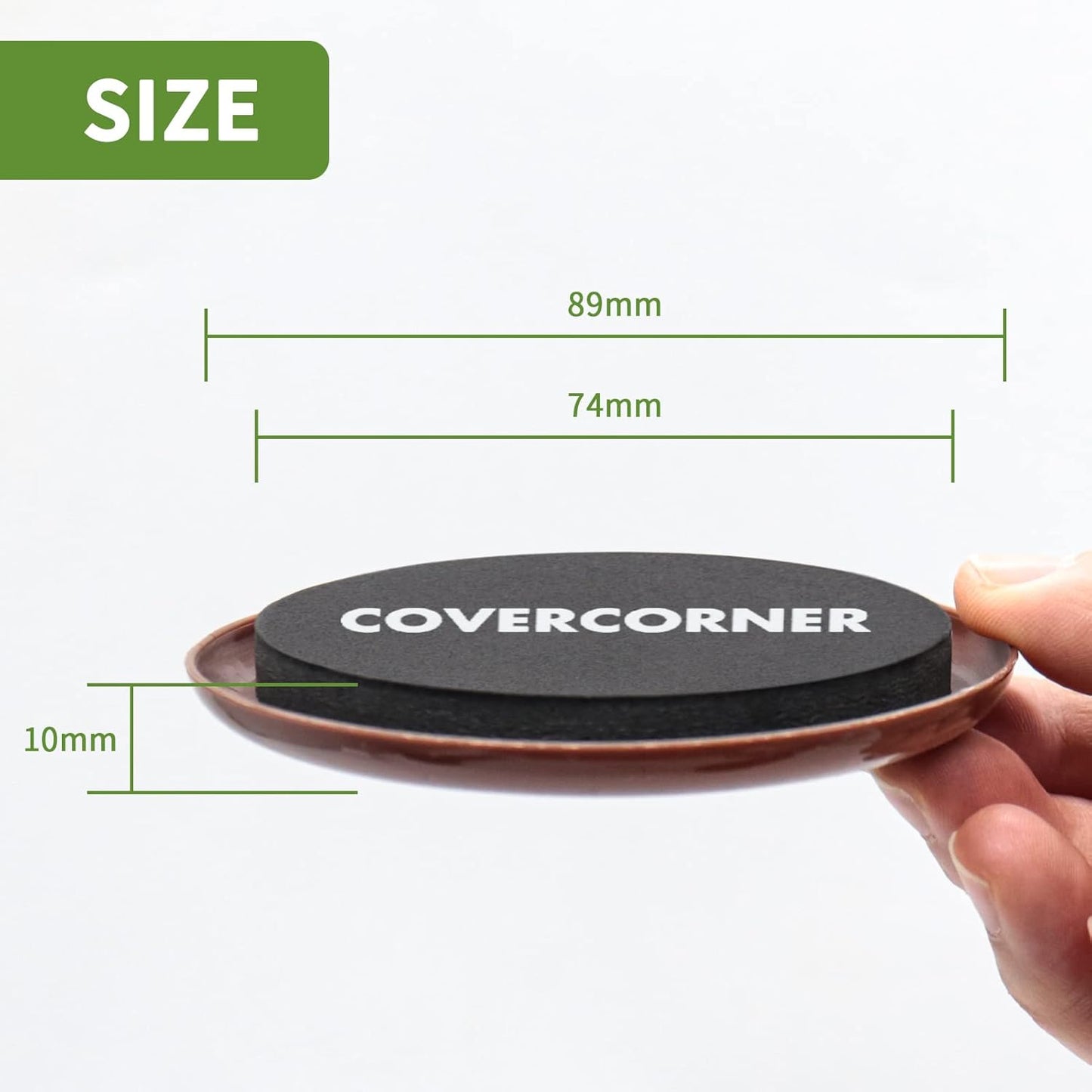 Furniture Sliders for Carpet 16 PCS - 3 1/2 inch Sliders for Moving Furniture – Appliance Slider for for Carpet Brown