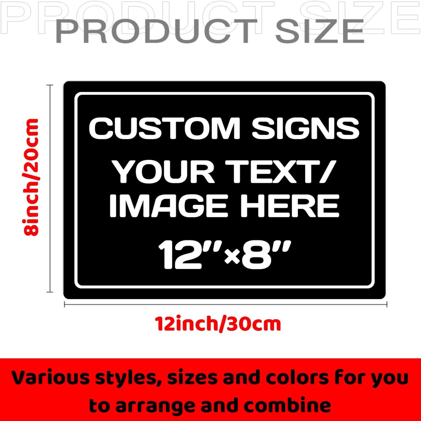 Personalized Aluminum Weatherproof Metal Sign - Multiple Sizes, Custom Text and Picture - Hazard, Garden, Custom Door Sign