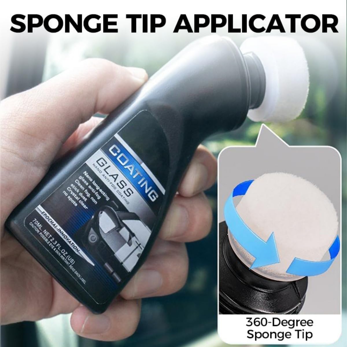 Micromolecular Anti-Fog Coating Wiper–Keeps Your Windshield Clear & Fog, Car Anti-Fog Agent with Applicator, Magic Gem Coating Glass, Anti Fog for Car Windshield,Windows,Mirrors,Glasses (3PCS)