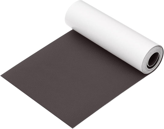 PATIKIL Leather Patches Tape for Furniture, 6.3 x 61 Inch Self Adhesive Vinyl Leather Repair Kit Cover Sheet for Couch, Sofa, Car Seats, Office Chair, Deep Coffee