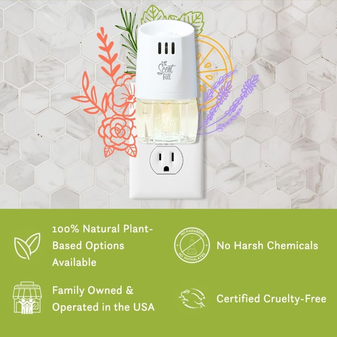 Scent Fill Refresh Smoke Deodorizer Plug in Air Freshener, 4 Scented Oil Refills