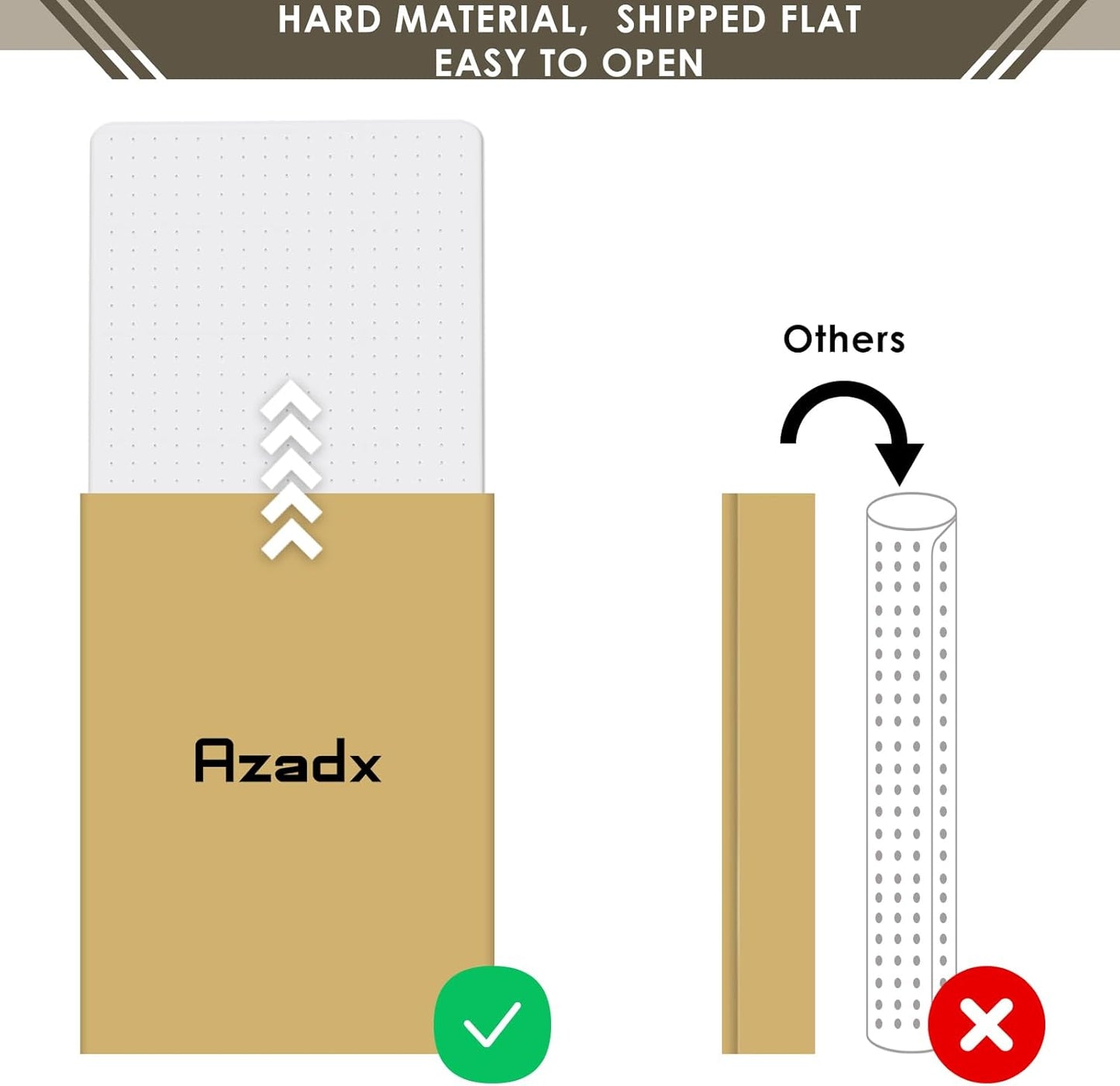 Azadx Heavy Duty Office Chair Mat for Carpet 51" x 63" Hard Material Chair Mat for Carpeted Floor Non-Slip Carpet Protector for Office Easy Glide Desk Floor Mat for Office Chair on Carpets 2 Pack