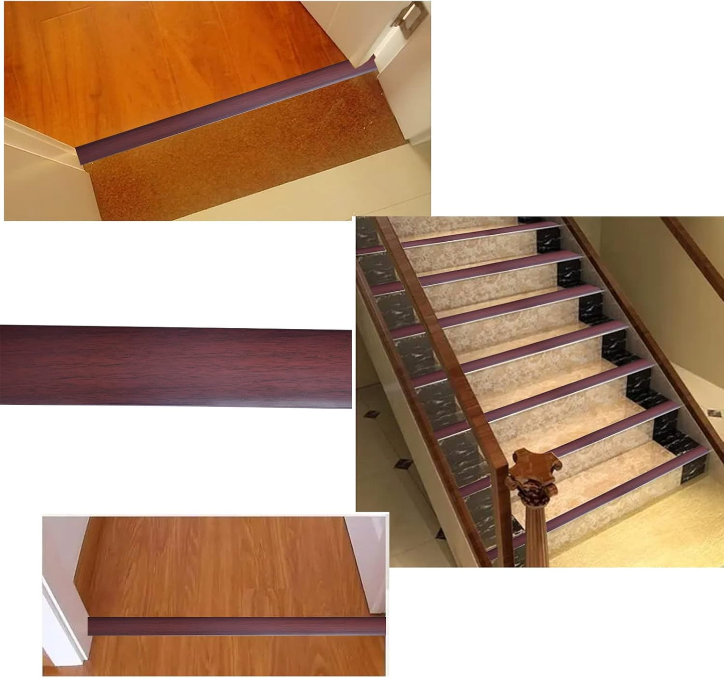 Floor/Door Flat Transition Strip & Self Adhesive Floor Vinyl Floor Edge Trim Laminate Floor Gap Covering Joining Strip