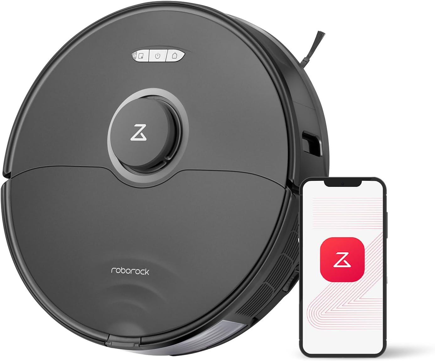 roborock S8 Robot Vacuum and Mop Cleaner, DuoRoller Brush, 6000Pa Suction, ReactiveAI 2.0 Obstacle Avoidance, Sonic Mopping, Auto Lifting Mop, Works with Alexa, Perfect for Pet Hair, Black