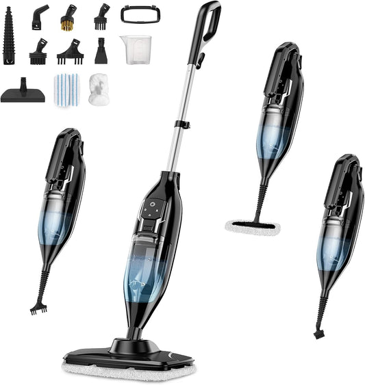 Steam Mop, 12-in-1 Powerful Handheld Steam Cleaner Detachable Steam Mops for Floor Cleaning, 550ML Removable Tank, 23FT Power Cable, MultiPurpose Steamer for Hardwood, Tile, Grout, Furniture