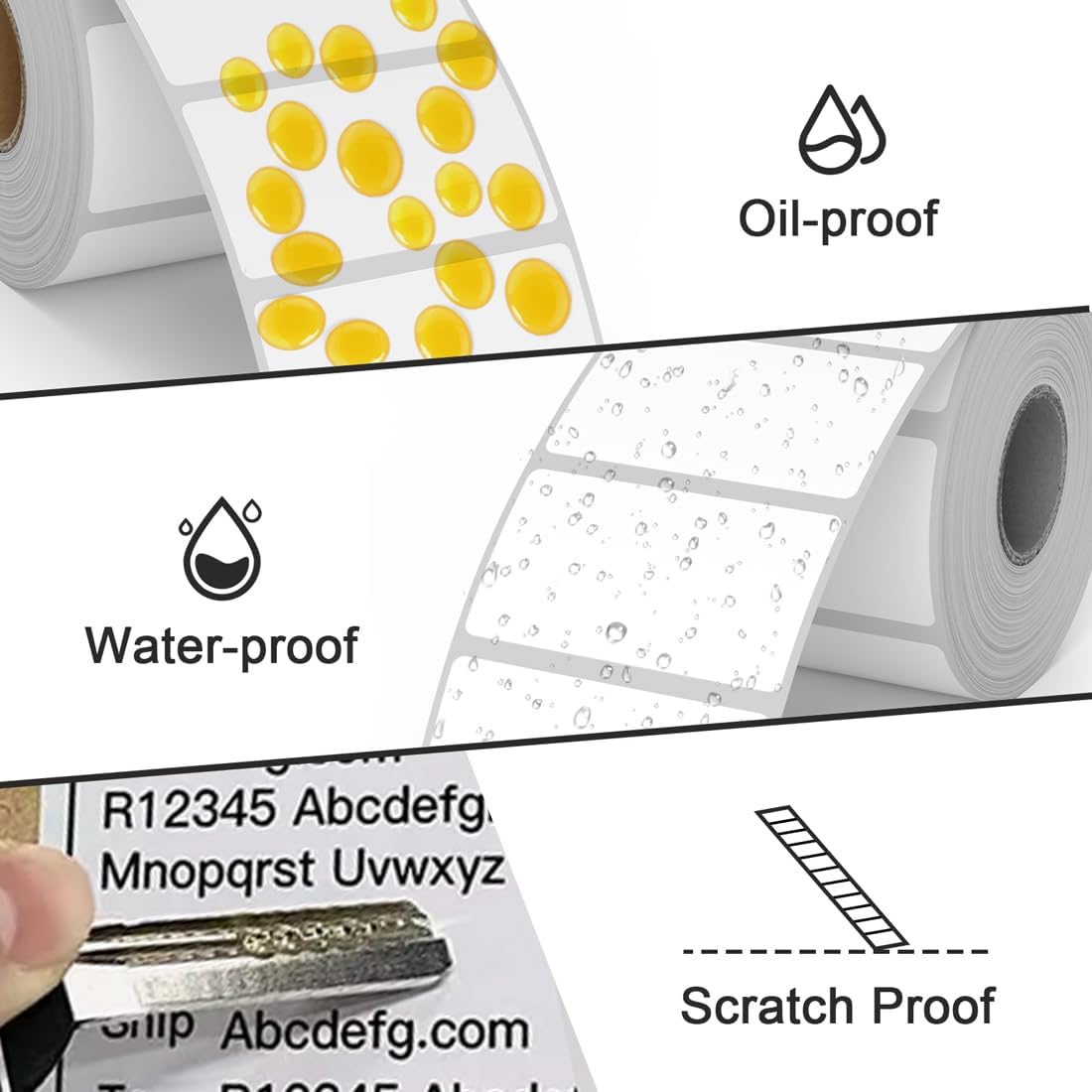Thermal Labels 2-1/4 x 1-1/4, Adhesive Label Stickers 1000 Printer Papers for Barcode, FNSKU, Mailing, Shipping, Compatible with Zebra, Rollo and More Thermal Printer