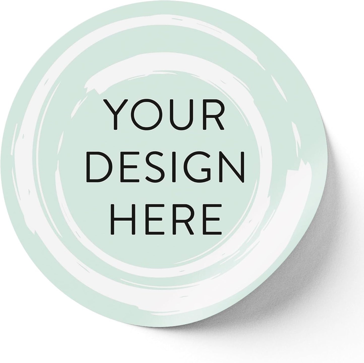 100 Custom Vinyl Stickers - Upload Your own Image, Text, Design, Logo - Personalized Logo Labels for Handmade, Packaging, Bottle, Jars, Candle, Brand Stickers (Mint, 2x2)