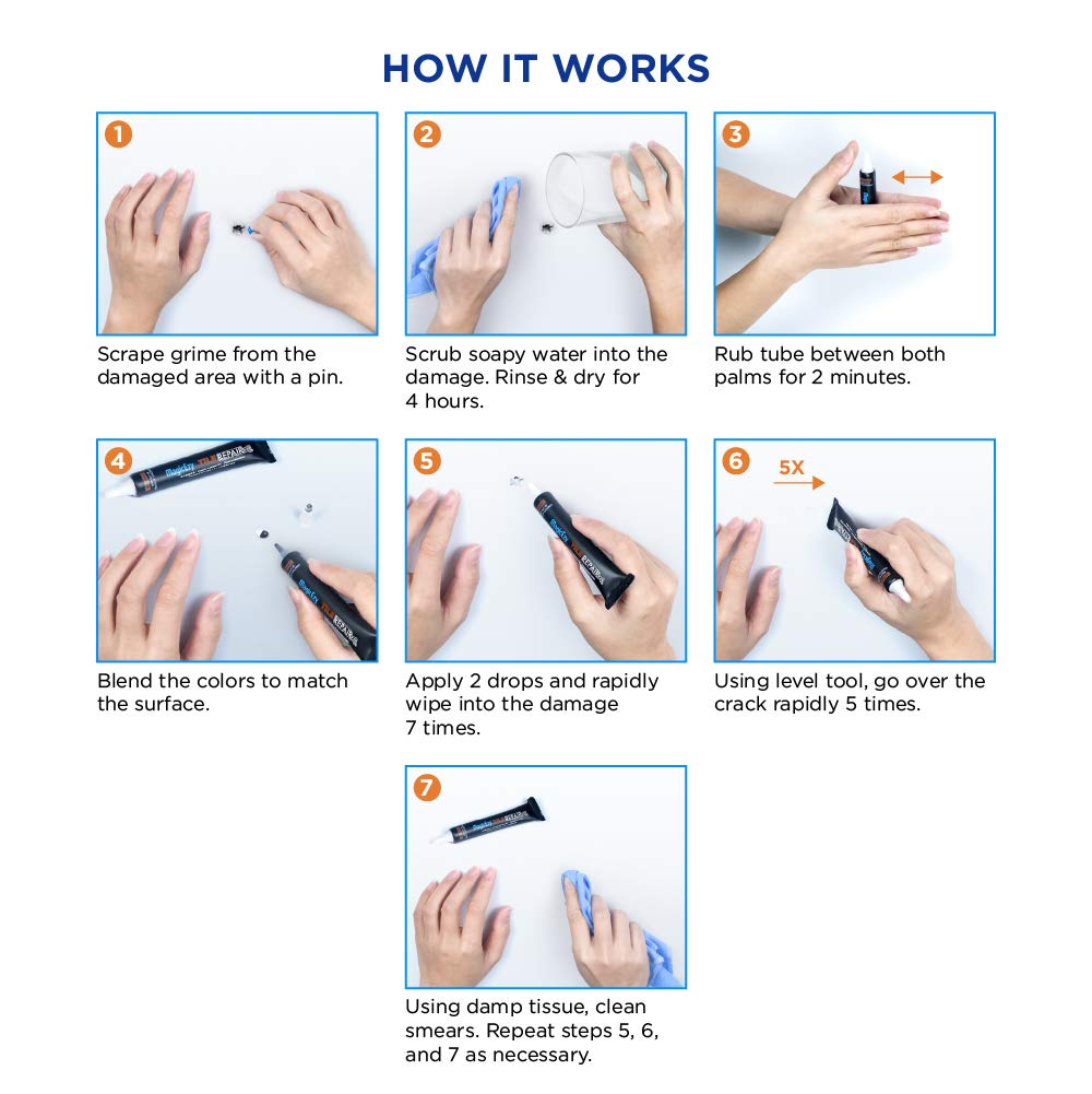 MagicEzy Tile Repairezy (Chocolate Brown) - Bathroom Floor Tile Repair Kit - Super Strong Tile Gap Filler - Easy Crack Repair and Chip Repair Like an Expert - for Porcelain and Ceramic Tiles