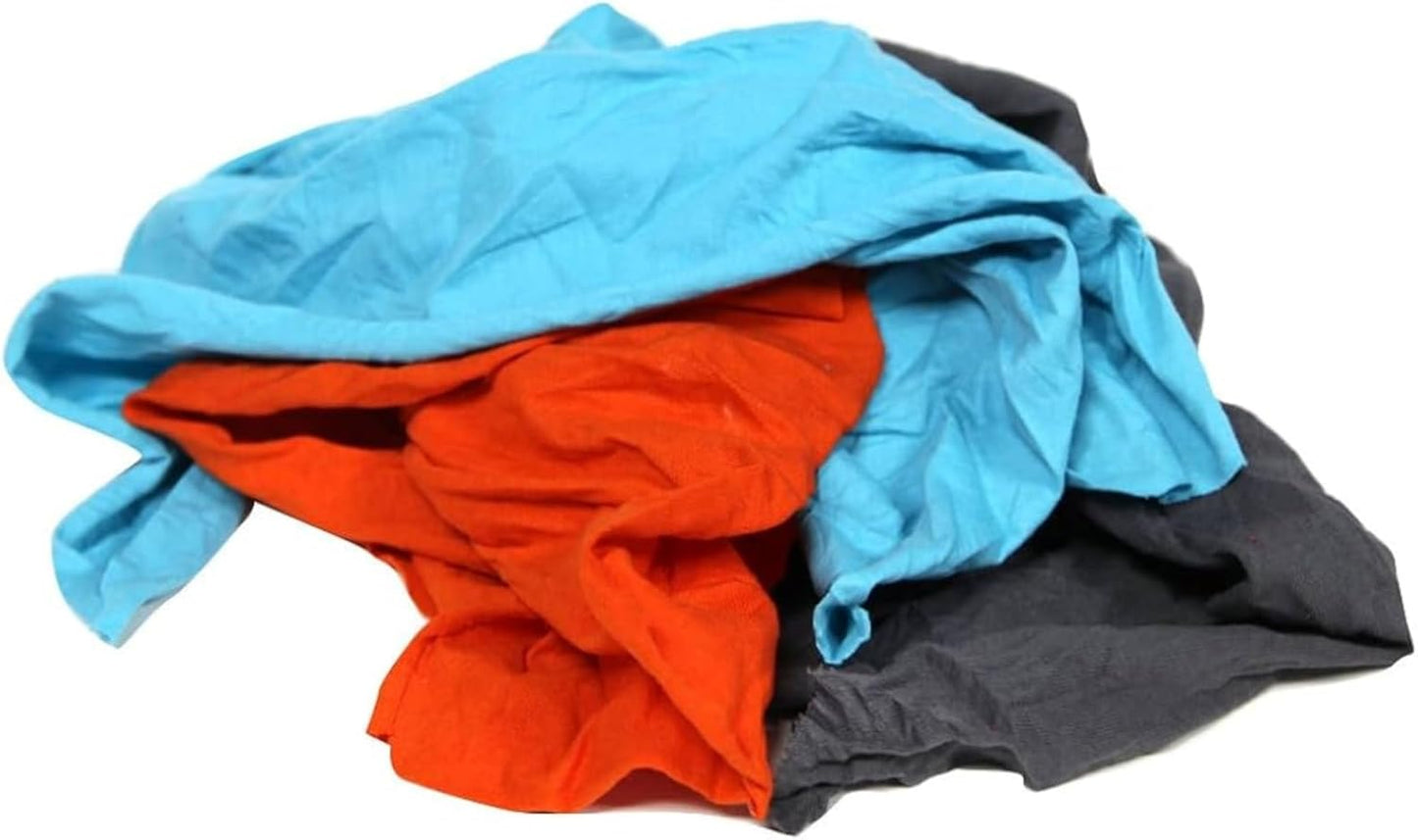 Premium Color Knit Cleaning Rags (10 lb. Bag - Pack of 4) – Shop Rags Bulk for Workshops, Mechanics, Painters, and Home Use, Multipurpose Cotton T-Shirt Rags