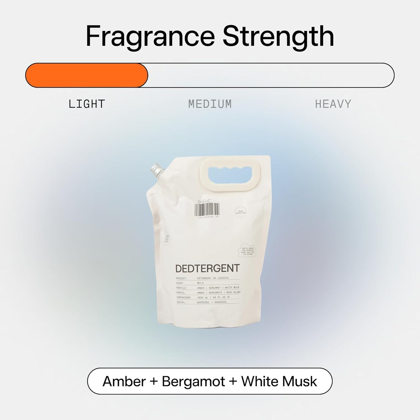 DedCool Liquid Laundry Dedtergent | Milk | Luxurious Fragrance Detergent | Removes Stains | Infused with Natural Essential Oils | Non-Toxic | 120 Washes | 64 fl oz