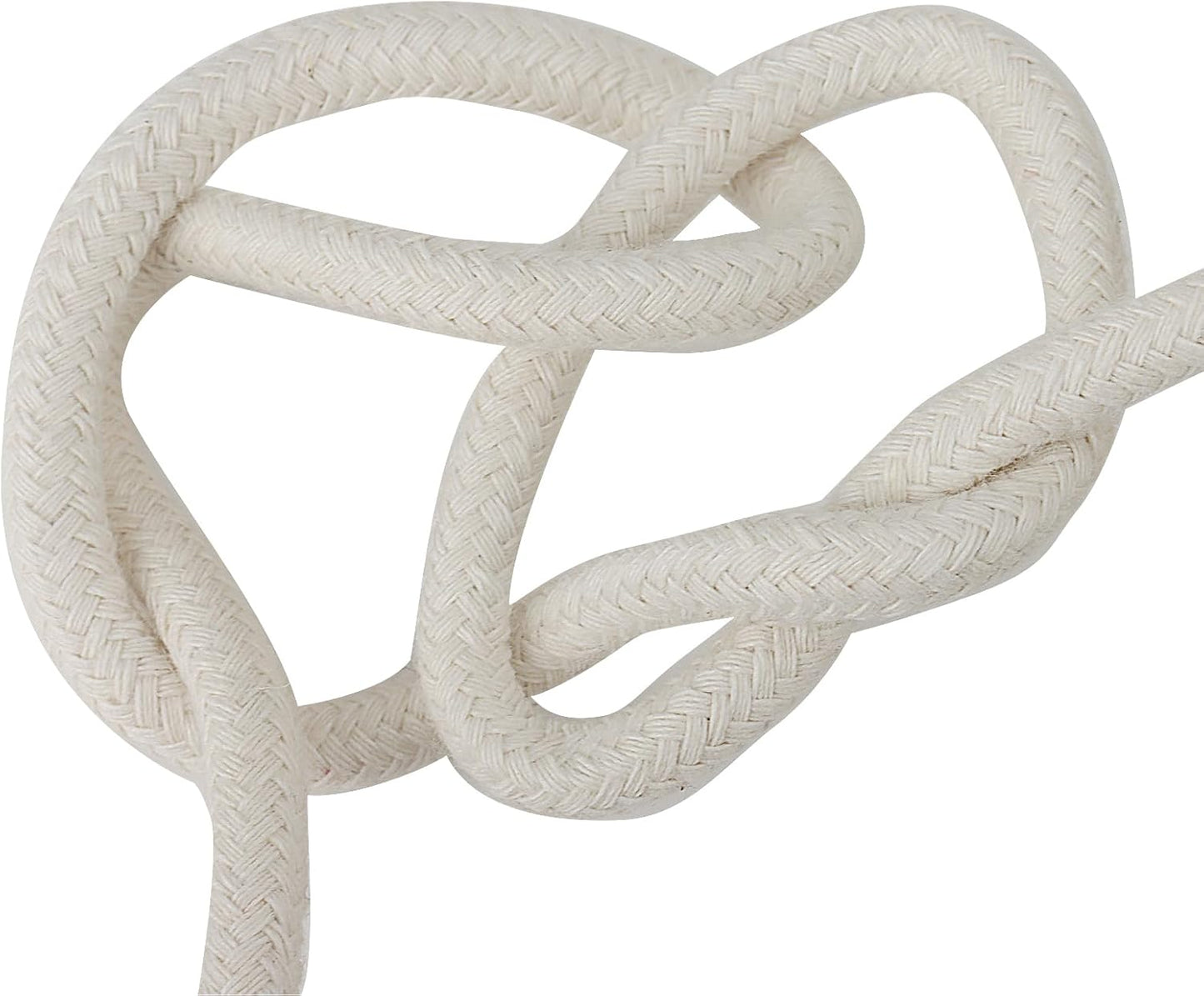 SOUJAP 328 Feet Cotton Clothesline Rope, 1/4 Inch White Cotton Clothesline Rope for DIY Decoration, Tie Down