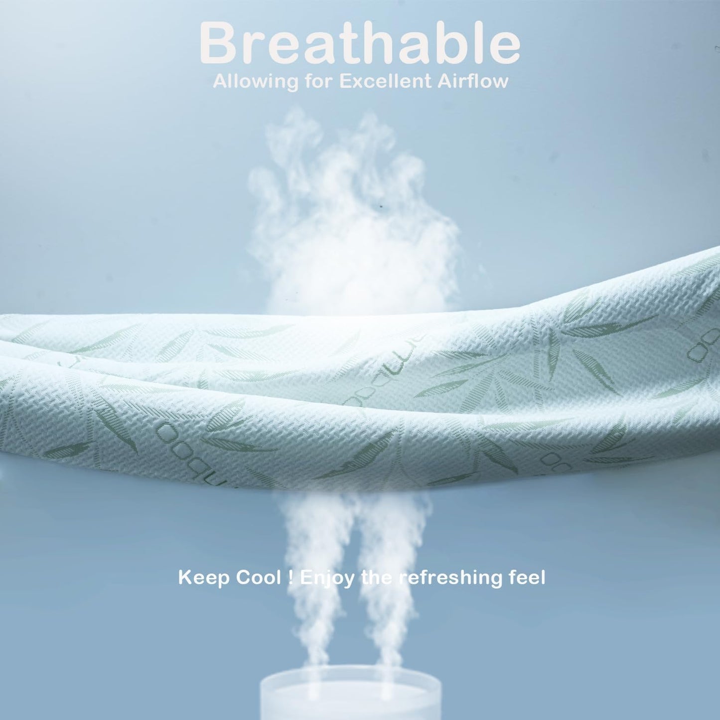 California King Mattress Protector Waterproof Mattress Pad Washable Bamboo Rayon Mattress Cover Breathable Noiseless Bed Protector 5" - 21'' Elastic Fitted Deep Pocket