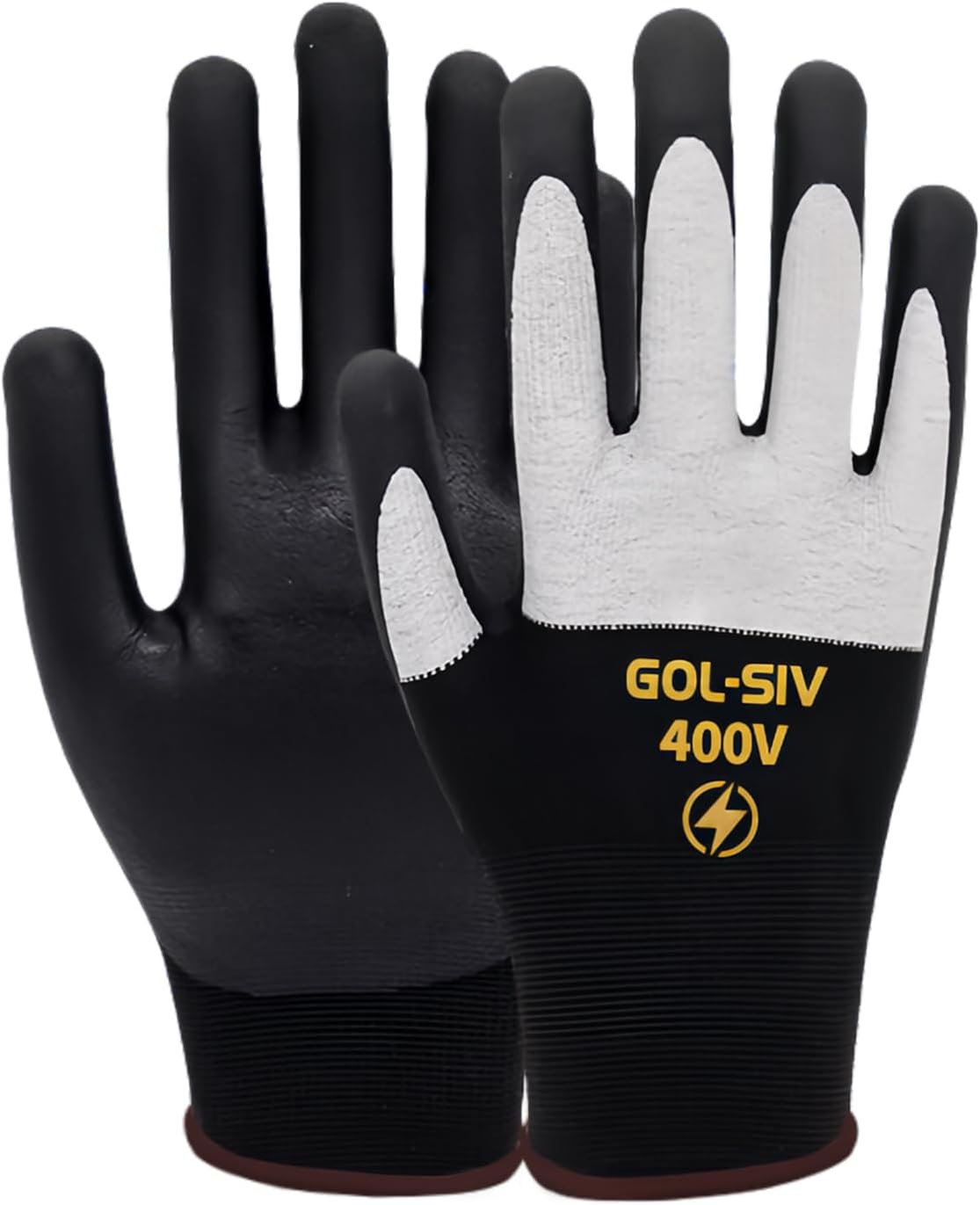 400V Electrical Gloves For Electrician XL - Flame Retardant,Low Voltage Insulated Safety Work Gloves,Rubber Non Slip,Touch Screen Grip