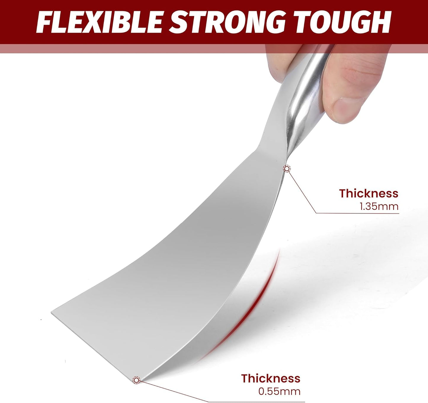 Putty Knife 6 Inch,One Piece Premium Polished All-Stainless Steel Scraper Tool for Drywall Finishing,Professional Grade Putty Blade for Scraping Paint, Taping