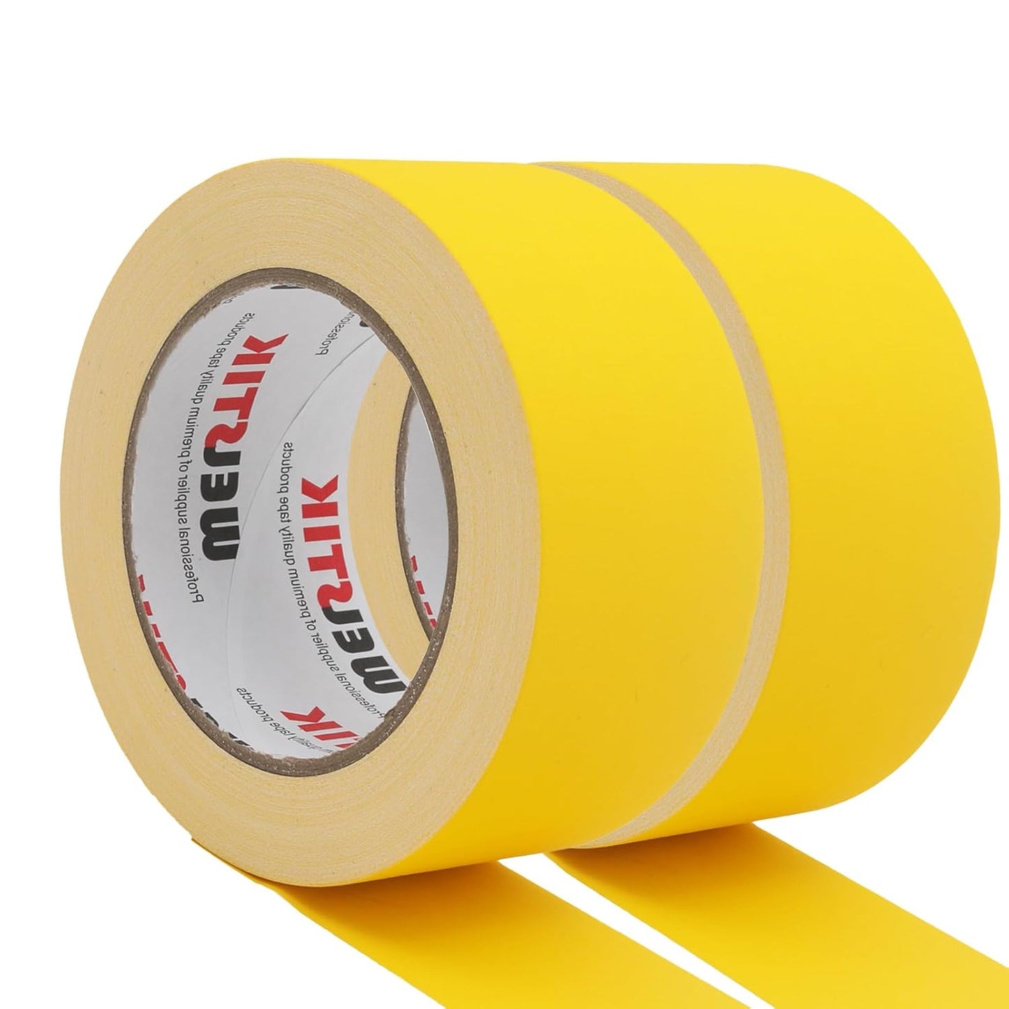 WELSTIK 2 Pack Gaffer Tape Yellow,2" X 33 Yards-10% Longer-Heavy Duty Gaffer Floor Tape Matte Finish for Film Schools, Box-Sealing,Non-Reflective Easy to rip