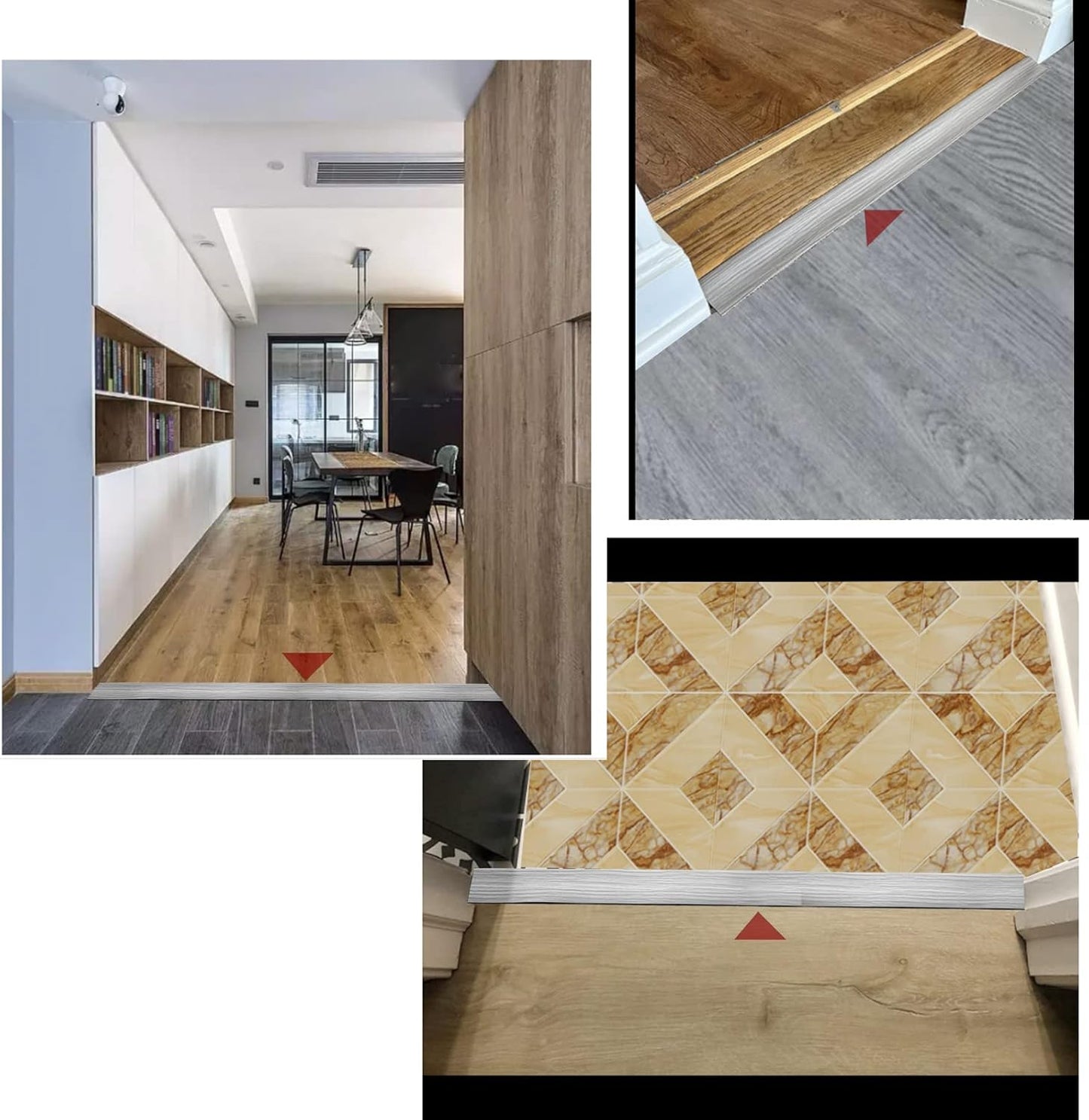 Floor/Door Flat Transition Strip & Self Adhesive Floor Vinyl Floor Edge Trim Laminate Floor Gap Covering Joining Strip
