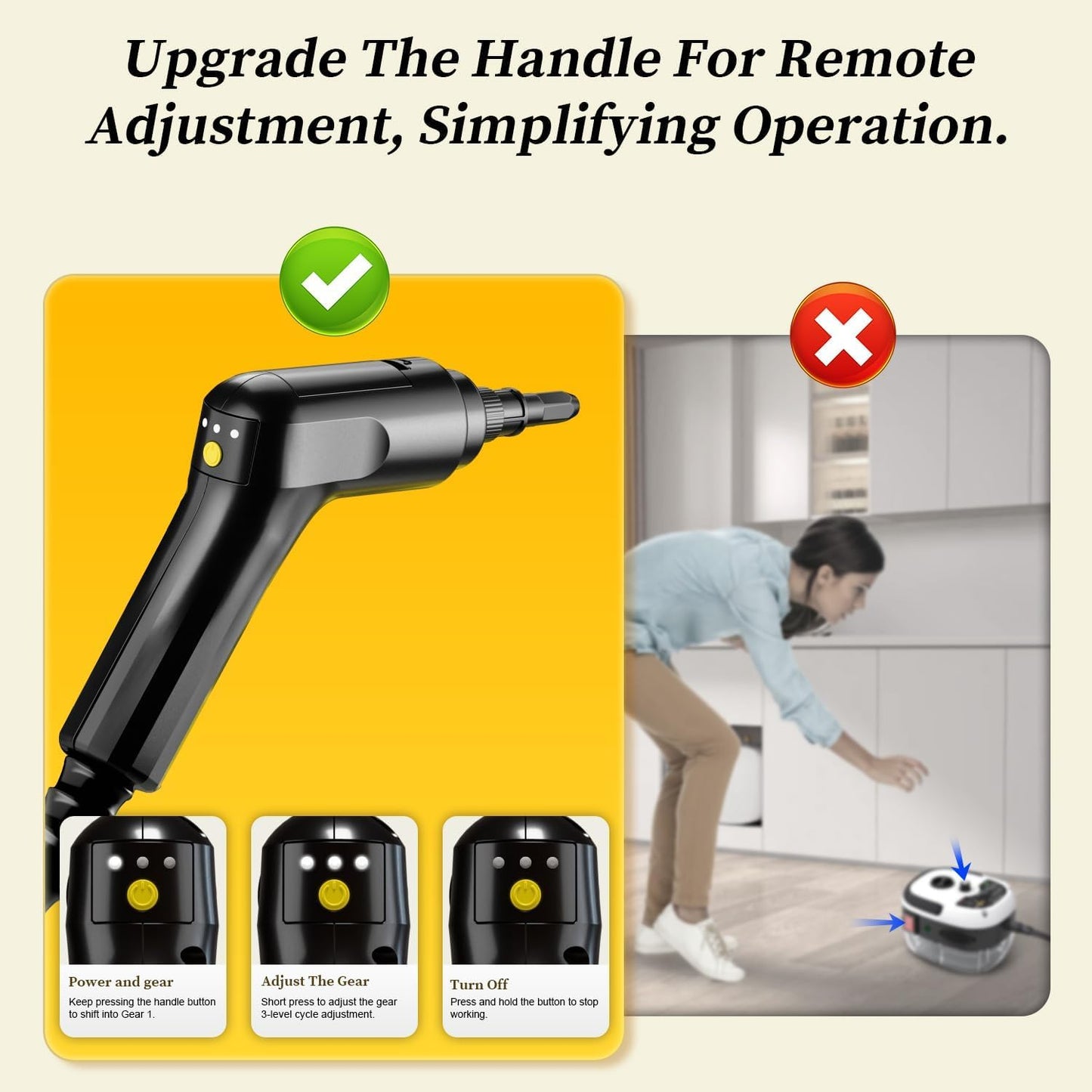 Steam Cleaner,15s Heat-Up,1.6L Tank,3-Level Adjustable Handle,2500W Steamer for Cleaning,Portable Steamer for Cleaning with 16PCS Accessories,Steam Cleaner for Home,Car,Dirt,Grease,Grout,Tile,Couch