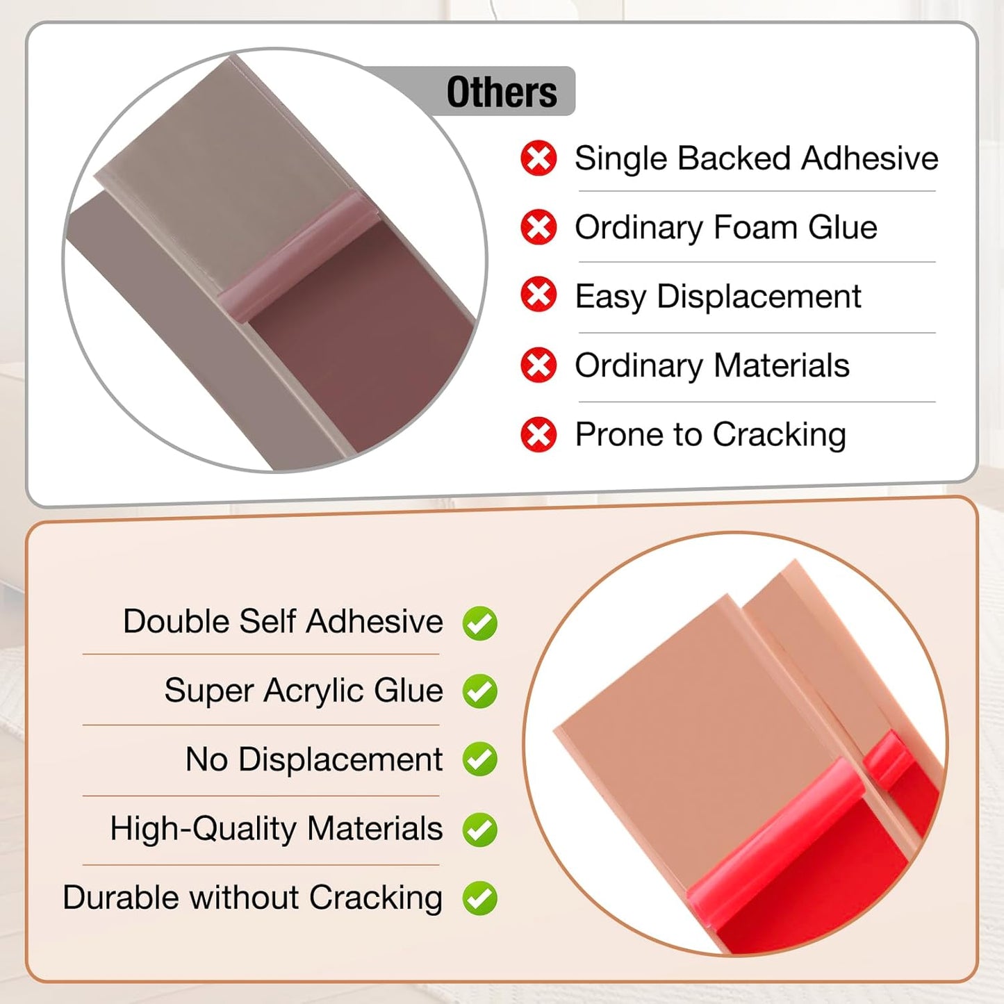 Floor Transition Strip Self Adhesive Vinyl Door Threshold for Doorways Carpet Edging Trim Overlap Edge Reducer for Laminate Floor, Carpet, Tile (Yellow Oak Grain, 2/5" to 3/5", 6.6Ft)