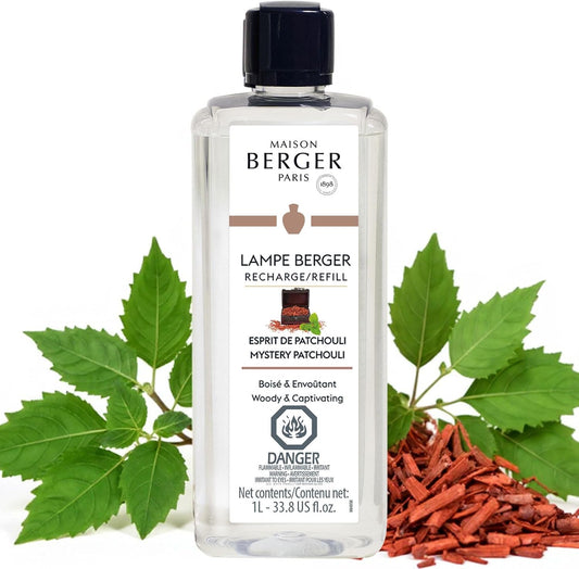Mystery Patchouli - Lampe Berger Fragrance Refill for Home Fragrance Oil Diffuser - 33.8 Fluid Ounces - 1 Liter
