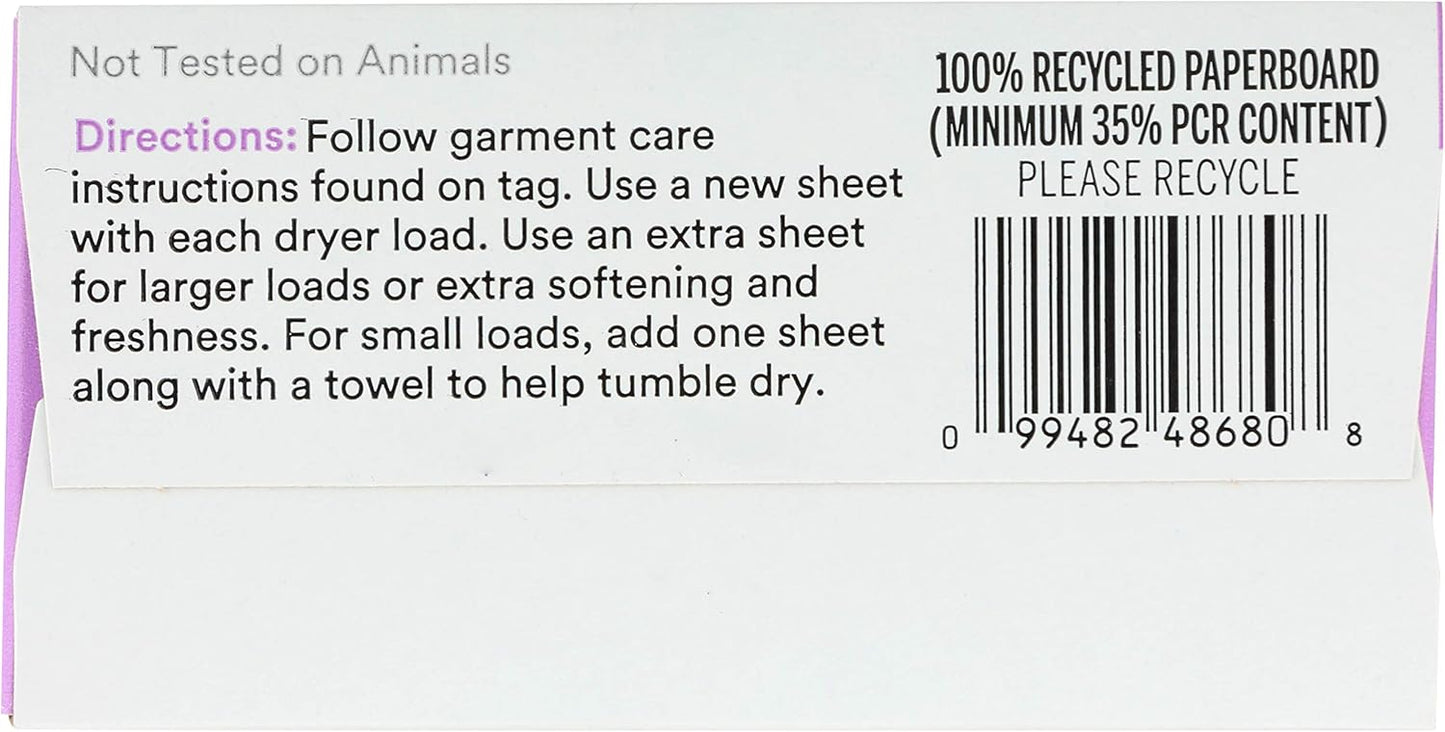 365 by Whole Foods Market, Lavender Fabric Softener Sheets 80 Count, 80 Count (Pack of 2)