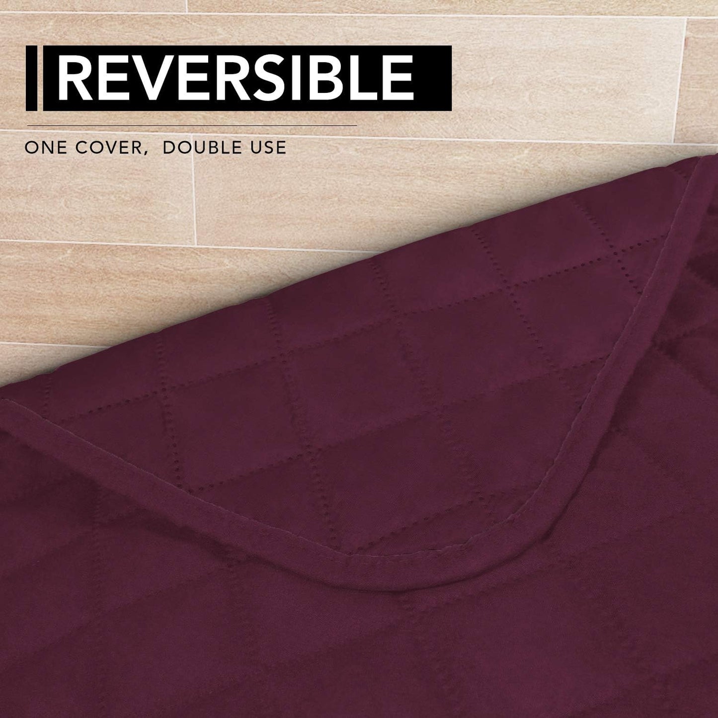 Easy-Going Sectional Couch Covers for Dogs L Shape Sofa Cover Reversible Sofa Slipcover Chaise Lounge Cover Furniture Protector Cover for Pets Dog Cat (42 x 68 inches, Wine/Wine)