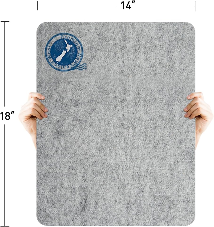 ZOMONETI 18" x 14" Wool Pressing Mat 100% New Zealand Felted Wool Ironing Mat Pad Blanket for Quilter, Sewing, Quilting Supplies and Notions