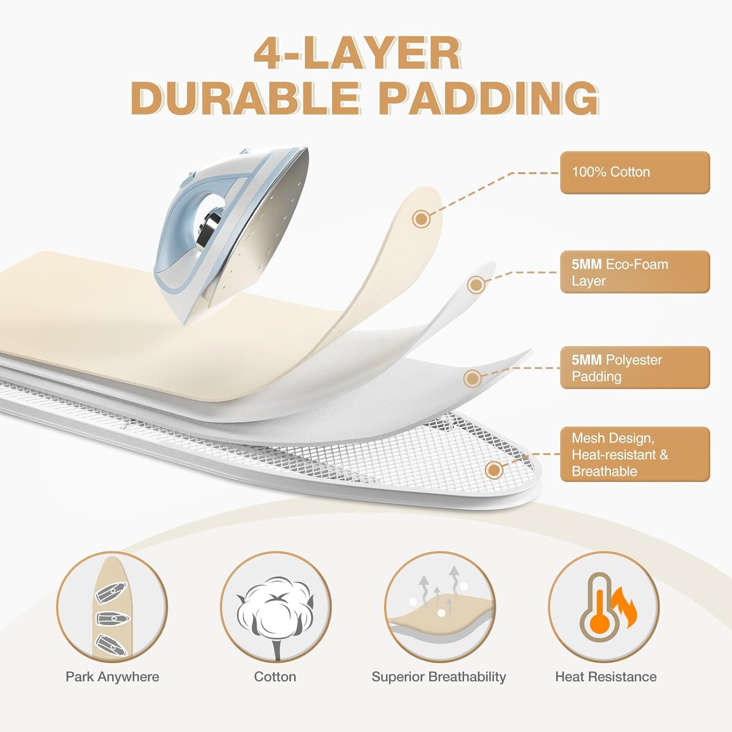 APEXCHASER Tabletop Ironing Board, Folding Legs Iron Board with Mesh Metal Base,Space Saving Portable Small Ironing Board with Non-Slip Feet,12x38 Yellow