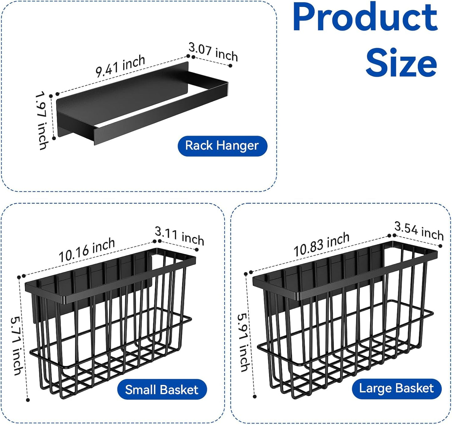 Magnetic Dryer Ball Holder and Magnetic Hanger Holder for Laundry Room Organization and Storage, Magnetic Lint Bin for Laundry Room, Iron Basket Dryer Ball Container for Laundry Room Storage (Black)