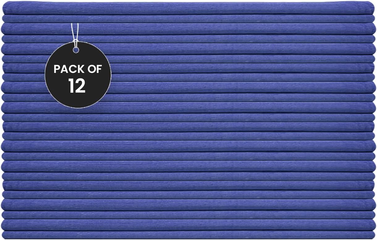 Auto Mechanic Shop Towels (13"x14"), 12 Pack (Blue) - 100% Cotton Commercial Grade Rags for Cleaning & Maintenance, Garage Supplies - Professional Mechanics Reusable Wipes