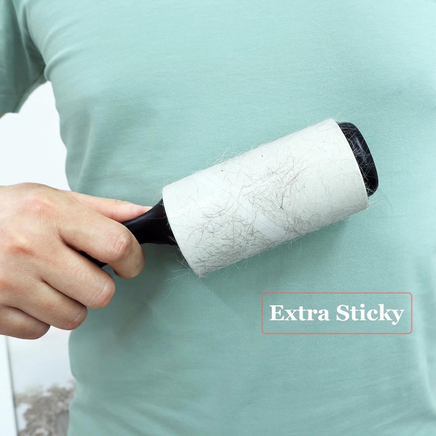 4 inch Lint Roller Refills Only for Scotch Brite, Everyday Clean Lint Roller Refills Pack of 4 Rolls, Extra Sticky 90 Sheets per Refill, 360 Sheets Total (Inside Dia. 1 3/4 inch)