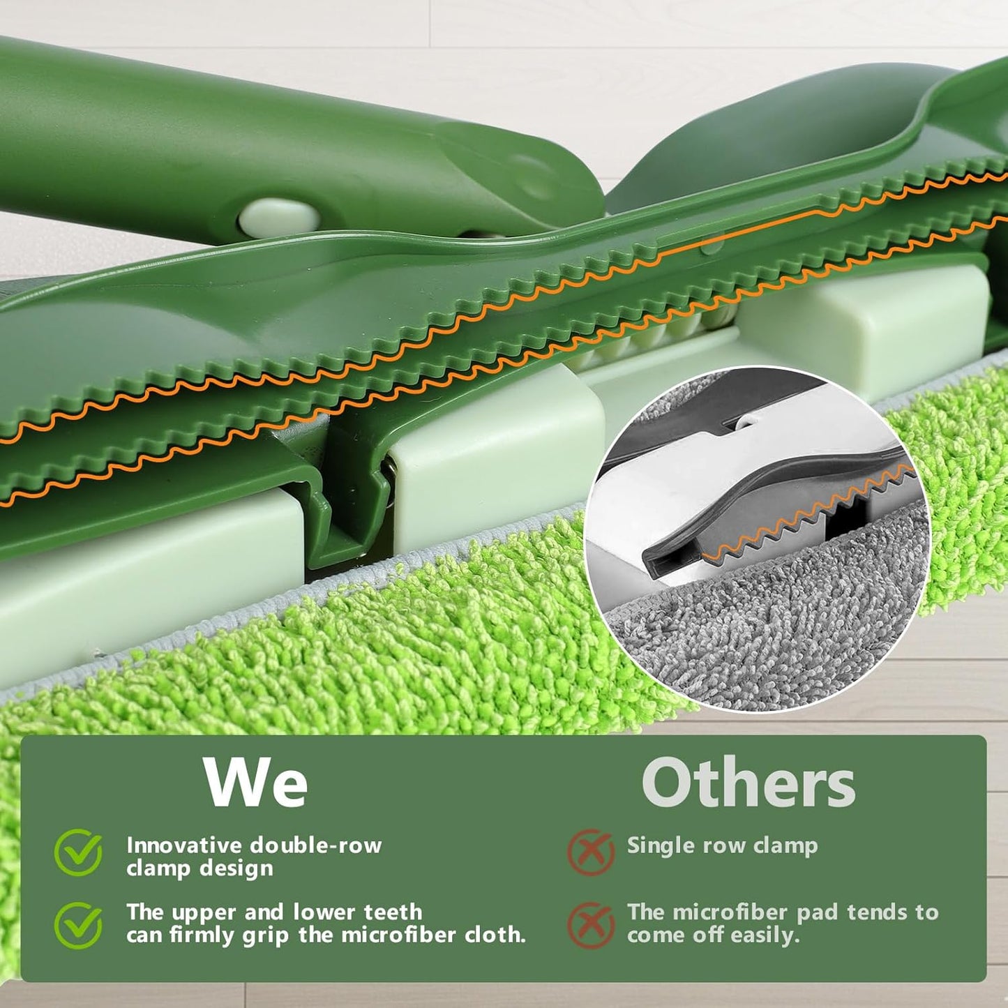 Microfiber Mops for Floor Cleaning,Masthome Professional Floor Mops with Washable Pads 4pcs,Wet Dry Use Flat Mop with 59'' Long Stainless Steel Handle,dust mop for Hardwood Floors Suitable Office Home