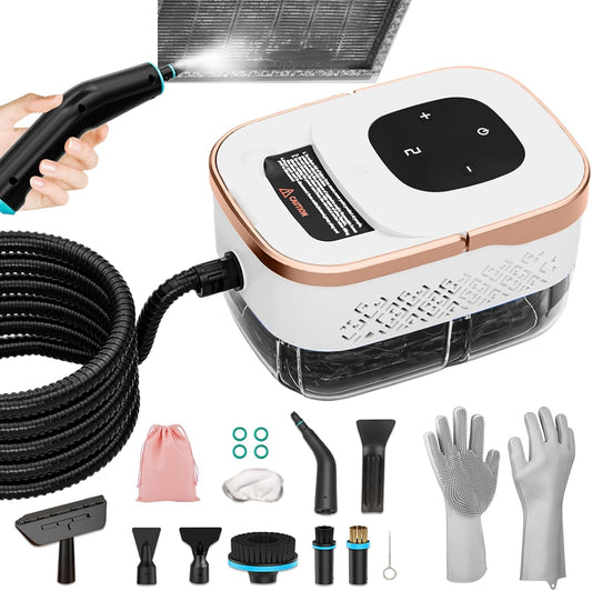 Steam Cleaner, 6 Steam Levels, 42oz Tank & 11 Pieces Accessories, 1500W High-Temperature Steam Cleaner for Home, Steamer for cleaning Car, Tile, Floor