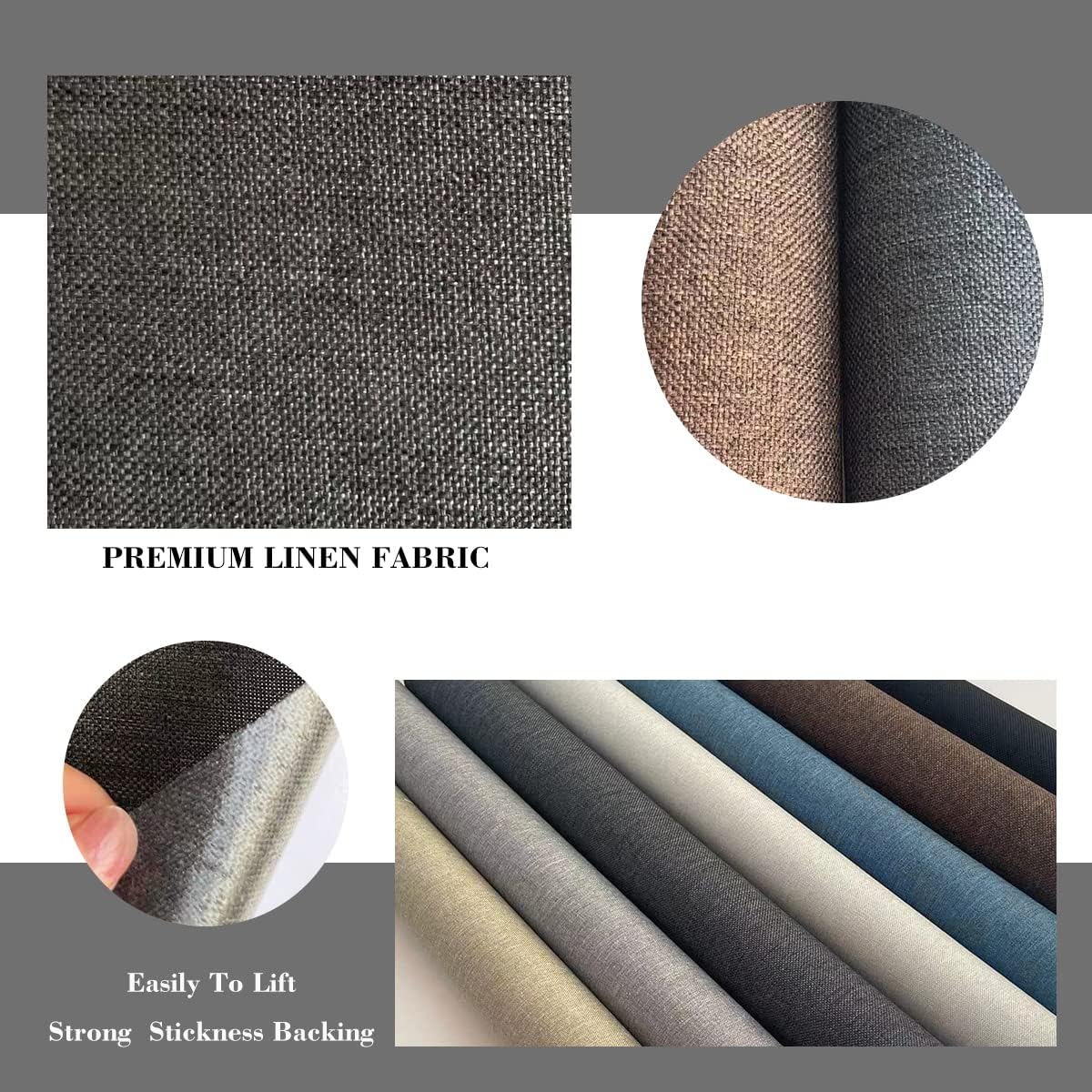 Fabric Repair Patches, 17X158 Inch Linen Repair Tape Self-Adhesive Fabric Patches Durable, DIY Large Linen Tape for Sofa, Couches, Furniture, Chair, Clothing （17X158 Inch, Dark Blue）