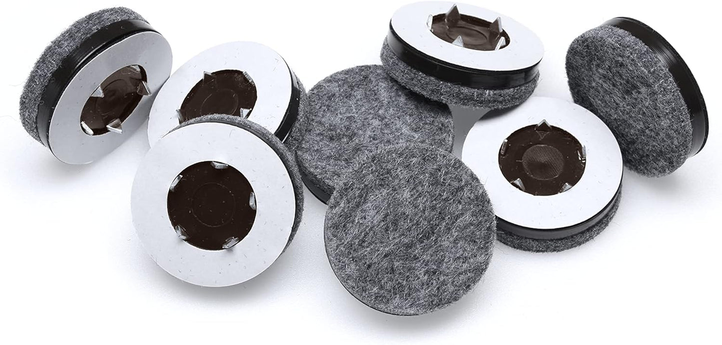 Slipstick GorillaFelt 1-1/2 Inch Felt Glides/Furniture Feet Floor Protectors (Set of 8 Sliders) Nail On Felt Furniture Pads Guaranteed to Stay On, Round, CB270-8